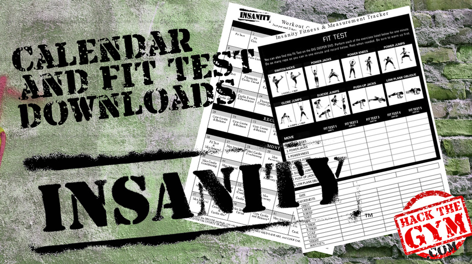 Download The Insanity Workout Calendar and Fit Test